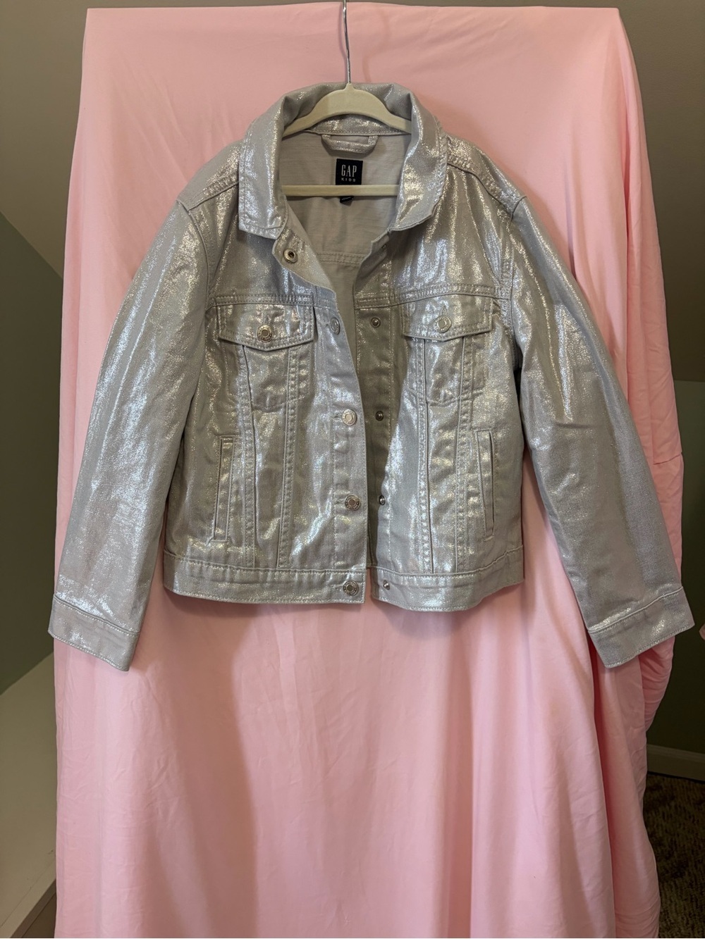 GAP Metallic Silver Denim Jacket - Women's